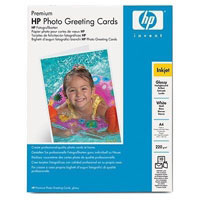 Tarjetas de felicitacin fotogrficas satinadas HP, plegadas, 220 g/m - A4/210 x 297 mm/10 tarjetas (C6045A)